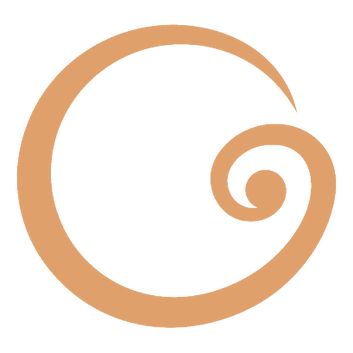 The Lily Hair Salon mark: an open ring whose stroke turns inward and winds into a single curl.